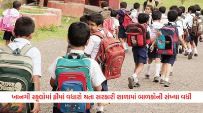 ગુજરાતમાં ખાનગી શાળાઓના વળતા પાણી  પ્રાઇવેટ સ્કૂલોની ફીમાં તોતિંગ વધારો થતા સરકારી શાળામાં એડમિશન માટે લાઈનો   