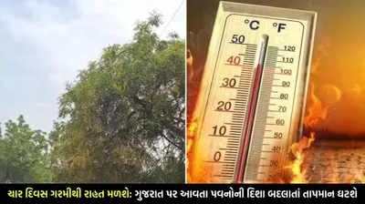ચાર દિવસ ગરમીથી રાહત મળશે  ગુજરાત પર આવતા પવનોની દિશા બદલાતાં તાપમાન ઘટશે  જાણો તમારા શહેરનું તાપમાન
